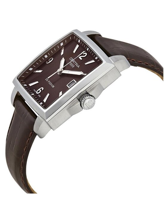 NWT Certina DS Podium Square Brown Dial Ladies Watch